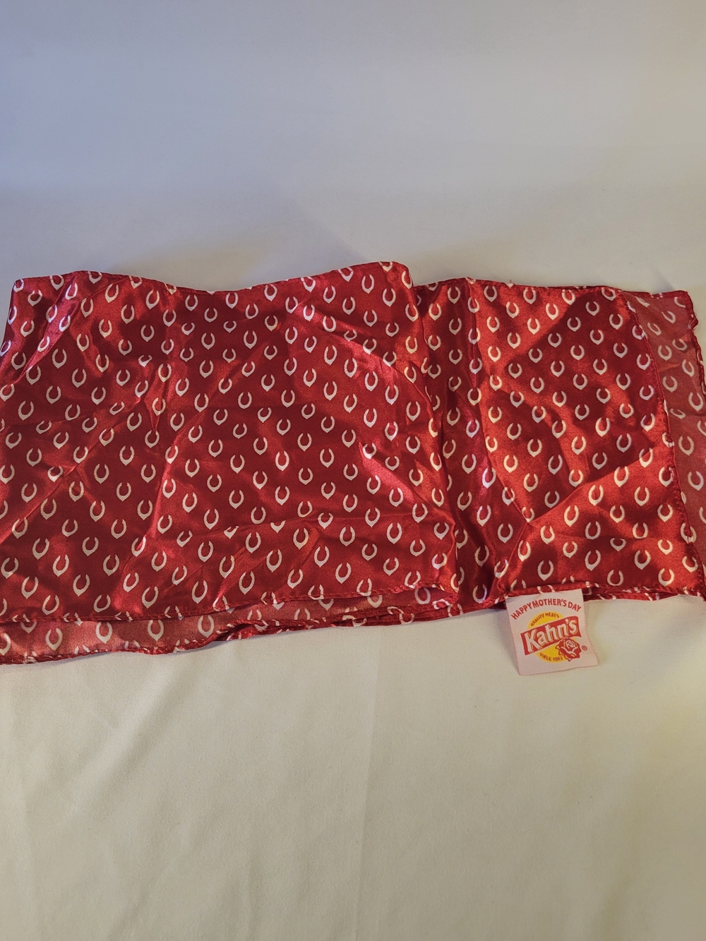 Vintage Cincinnati Reds Kahn’s Mother’s Day Scarf Red White C Logo